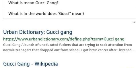 what does gucci mean urban